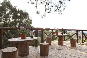 Deluxe Bungalow, Sea View (Tree House) | Balcony view - Captain Ikaros  (Agios Kirykos)