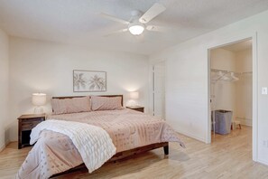 2 bedrooms, iron/ironing board, WiFi, bed sheets