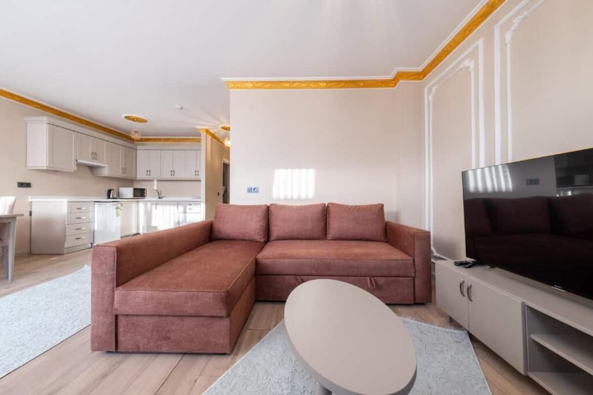 Appartement Panoramique, 2 chambres, terrasse, vue ville | Coin séjour