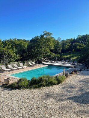 Outdoor pool, a heated pool