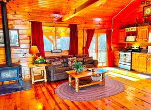 Smart TV, chimenea y reproductor de DVD