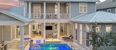 A heated pool