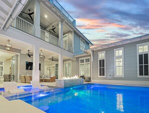 Et oppvarmet basseng