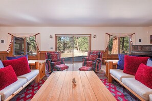 House, 4 Bedrooms | Living area - Historical Crocker Ranch - Coach House #22-zone3270 4 Bedroom Home by RedAwning (Estes Park)