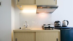 ดีลักซ์อพาร์ทเมนท์ | ครัวส่วนตัว | ตู้เย็นขนาดใหญ่, เตาประกอบอาหาร, หม้อหุงข้าว, เครื่องครัว/จาน/ช้อนส้อม