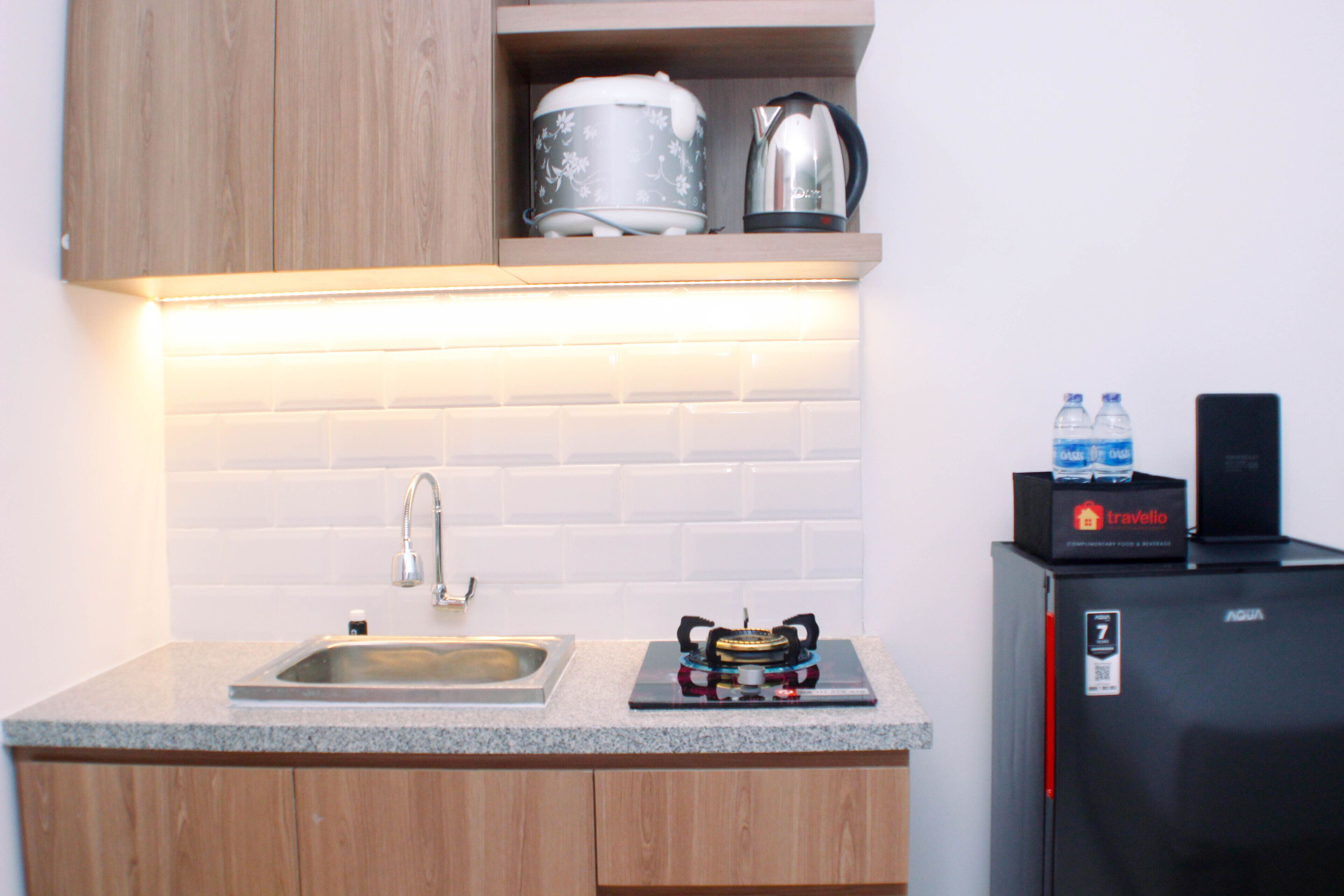 华丽公寓 | 私人厨房 | 大冰箱、炉灶