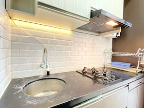 Deluxe Apartment | Private kitchen - Modest 2Br Apartment At Jarrdin Cihampelas (Bandung)