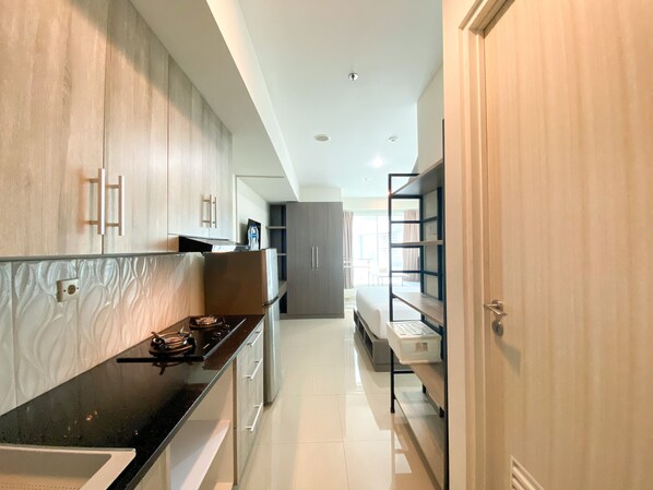Interior - Enjoy Living Studio Room At High Floor Grand Kamala Lagoon Apartment (Bekasi)