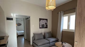 Signature Apartment, 1 Double Bed | Living area | 43-inch Smart TV with digital channels, TV