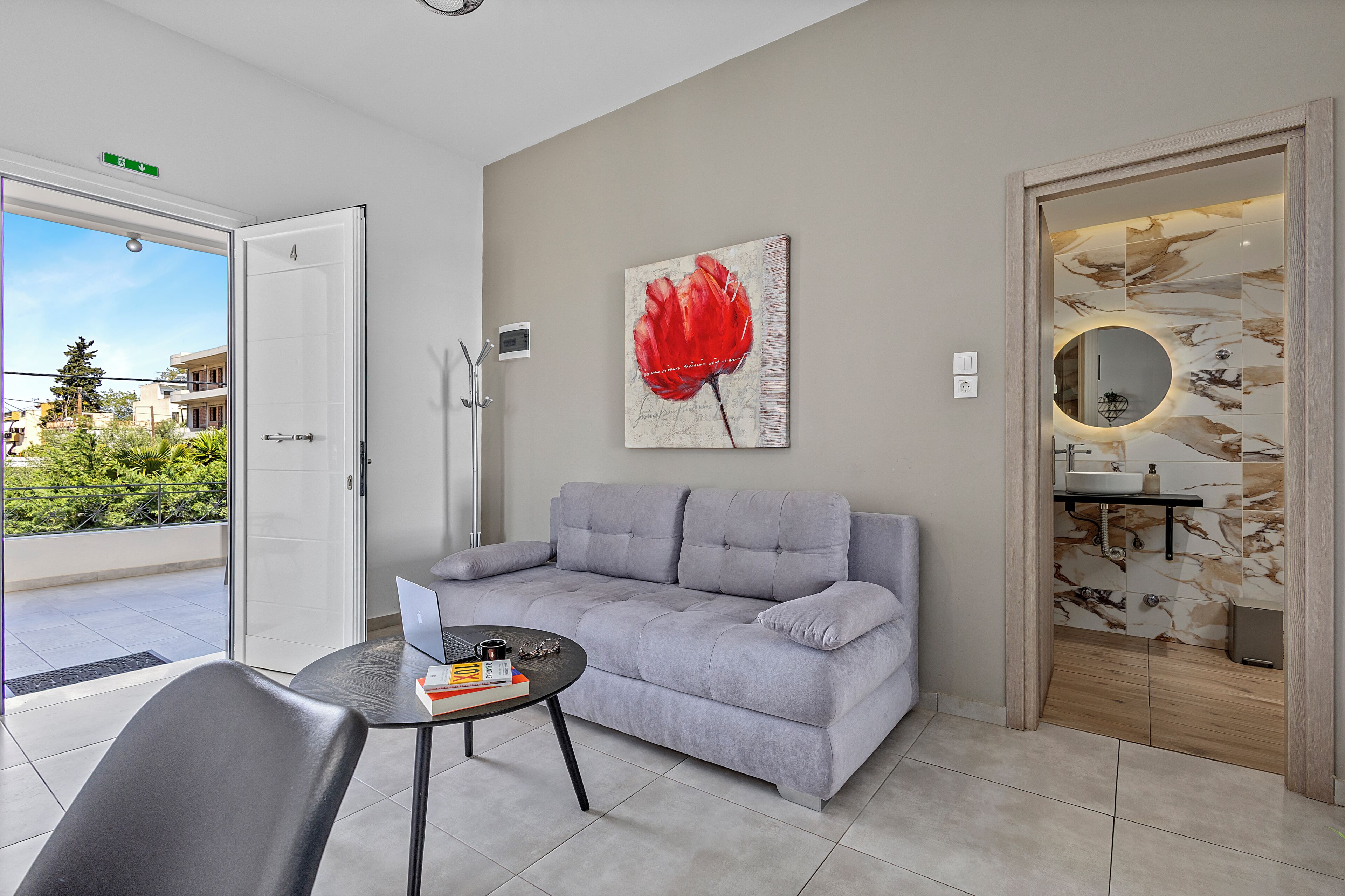 Comfort Apartment | Living area | 43-inch Smart TV with digital channels, TV