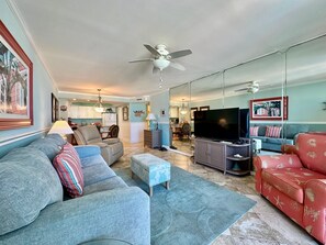 Smart TV, DVD player, books