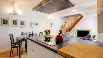 Apartment | Private kitchen | Electric kettle, toaster, high chair