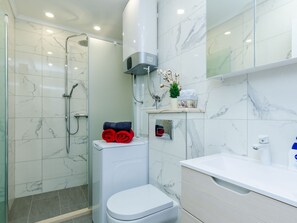 Apartment | Bathroom | Shower, hair dryer