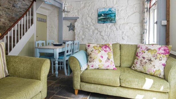 Cottage, Multiple Beds | Living area - Bos Cres, a St Ives Traditional Fishermans Cottage (St Ives)