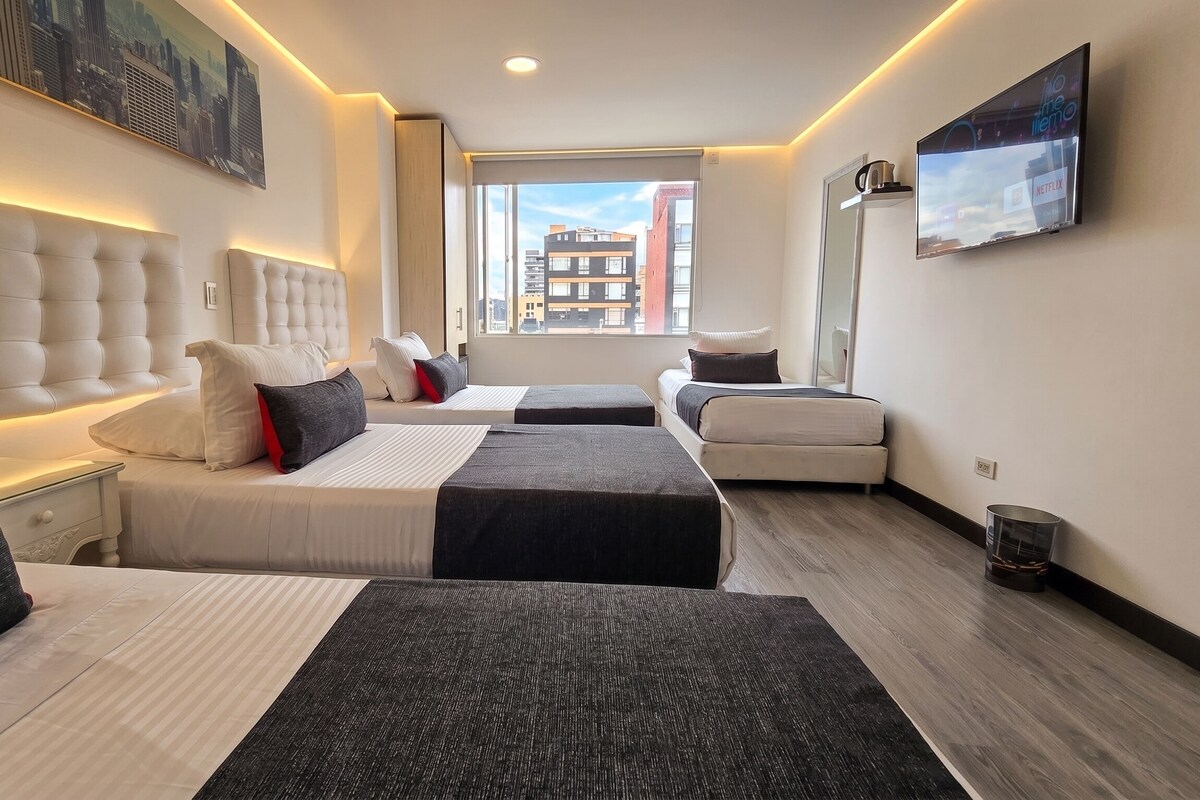 Family Quadruple Room | Egyptian cotton sheets, premium bedding, pillow-top beds, in-room safe