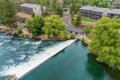 Aerial view. Bend Riverside Rentals