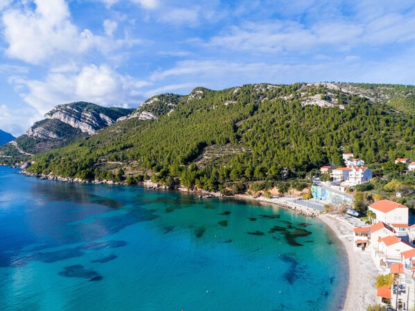 Villa | View from property - Villa Nives - Three-bedroom Villa With Terrace and Sea View (Ston)