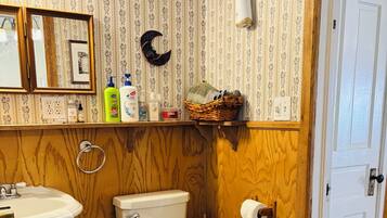 Dusche, Handtücher, Seife, Shampoo