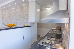 Apartment | Private kitchen | Fridge, microwave, oven, stovetop - Apartment Mojas - Two Bedroom Apartment With Terrace (Dubrovacko Primorje)