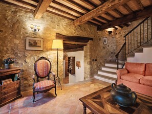 House | Living room | Fireplace - Tower House in Umbria With Pool and Garden (Umbertide)