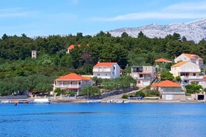 Apartment | Pool - Apartments Radojkovic Lumbarda - Comfort Two Bedroom Apartment With Terrace and Sea View (Lumbarda)