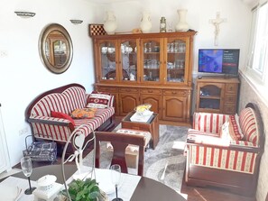 Apartment | Living room | DVD player - Apartment Rita - One Bedroom Apartment (Ston)