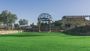 Outdoor wedding area