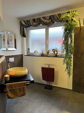 Regadera, amenidades de baño gratuitas, secadora de cabello, toallas 