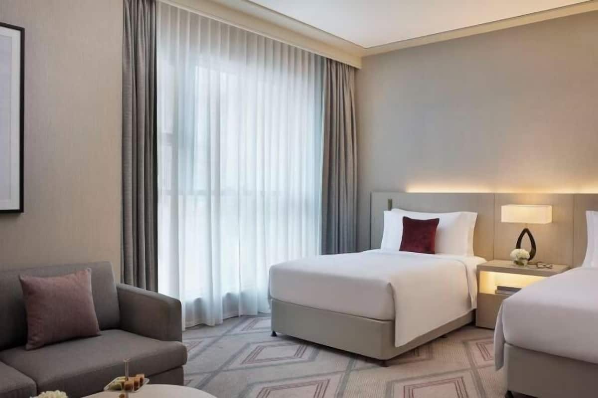 Premium bedding, down duvets, memory-foam beds, minibar