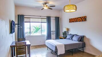 1 camera, una scrivania, ferro/asse da stiro, culla da viaggio