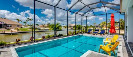 Outdoor pool, a heated pool