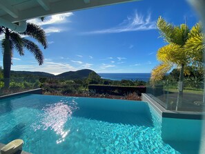 Outdoor pool - Coco Cannelle Prestige Villa Sea View infinity pool (Above Grande Anse beach) (DESHAIES)