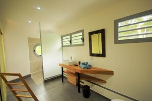 Sèche-cheveux, serviettes fournies