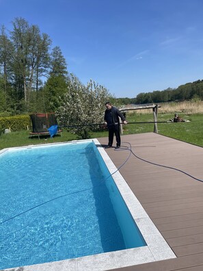 Piscine extérieure, piscine chauffée