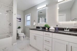 Shower, hair dryer, towels, soap - Heated Indoor Pool!!! MODERN 6BD/5BA HOUSE!!! (Long Pond)