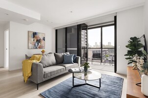 One Bedroom Apartment With Study | Iron/ironing board, free WiFi, bed sheets