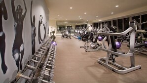 A gym with various exercise machines, weight stacks, and exercise balls. - ICON W BRICKELL SPLENDID OCEAN VIEW 2BR/1BA #1709 (Miami)