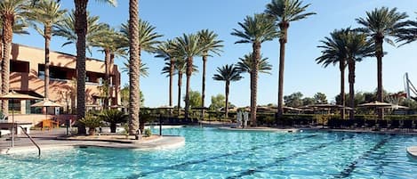 Outdoor pool, a heated pool