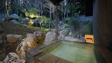 Villa with Two Private Onsen (No smoking) | Bathroom | Separate tub and shower, spring water tub, rainfall showerhead
