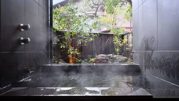 Japanese Style Twin Bed Room with Onsen (No smoking) | Bathroom | Separate tub and shower, spring water tub, rainfall showerhead