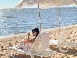 私家海滩、沙滩椅、沙滩毛巾