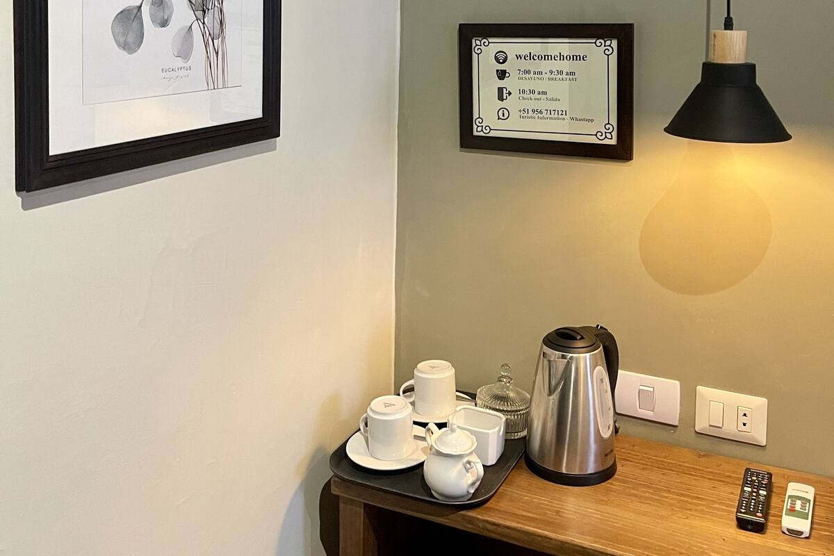 In-room safe, desk, laptop workspace, soundproofing