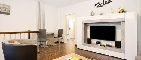 TV, DVD player, stereo