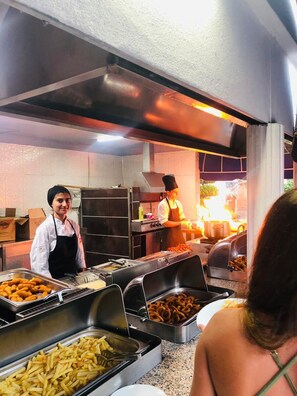 Free daily buffet breakfast