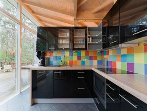 House | Private kitchen | Highchair - Forest House in Norg With Private Sauna (Norg)