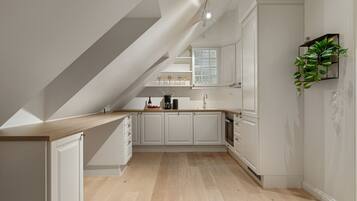 Leilighet – premium, 3 soverom, 2 bad, byutsikt | Eget kjøkken