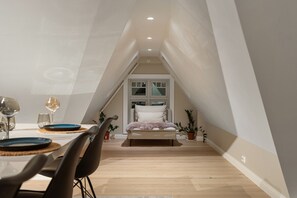 Premium Apartment, 3 Bedrooms, 2 Bathrooms, City View | Living area | TV - ARCTIC HOMES - THE RETREAT (Tromsø)