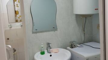 Hair dryer, soap, shampoo