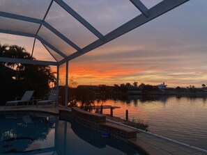 A heated pool