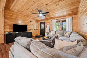 Smart-TV, DVD-spiller og bøker